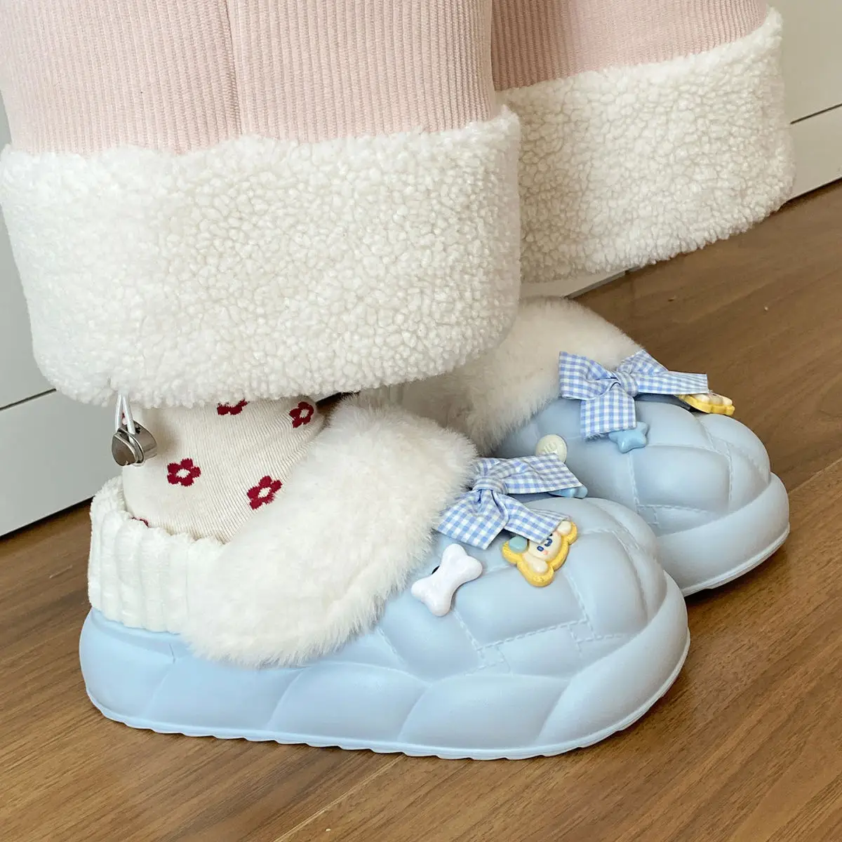 Warm Cartoon Slippers for Women Lightweight Durable Eva Cotton — feature 31