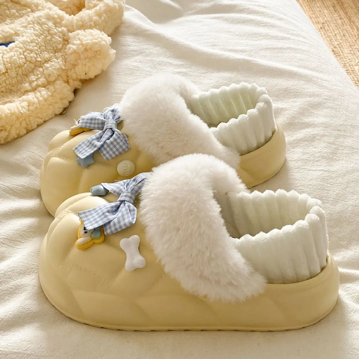 Warm Cartoon Slippers for Women Lightweight Durable Eva Cotton — feature 32