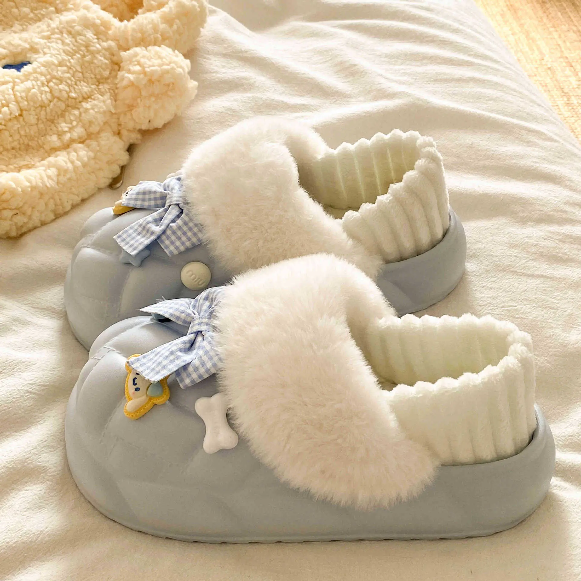 Warm Cartoon Slippers for Women Lightweight Durable Eva Cotton - Image 2