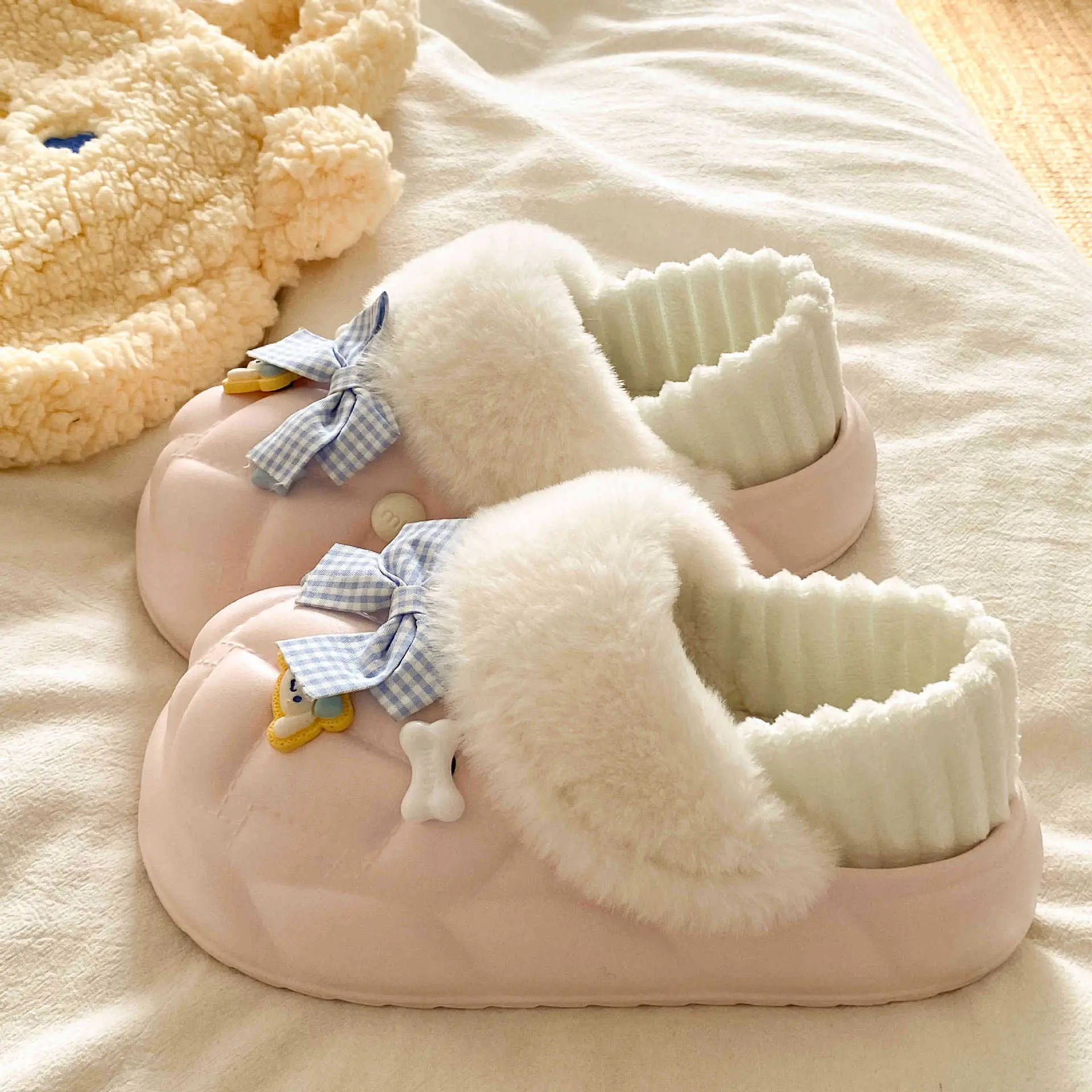 Warm Cartoon Slippers for Women Lightweight Durable Eva Cotton - Image 3