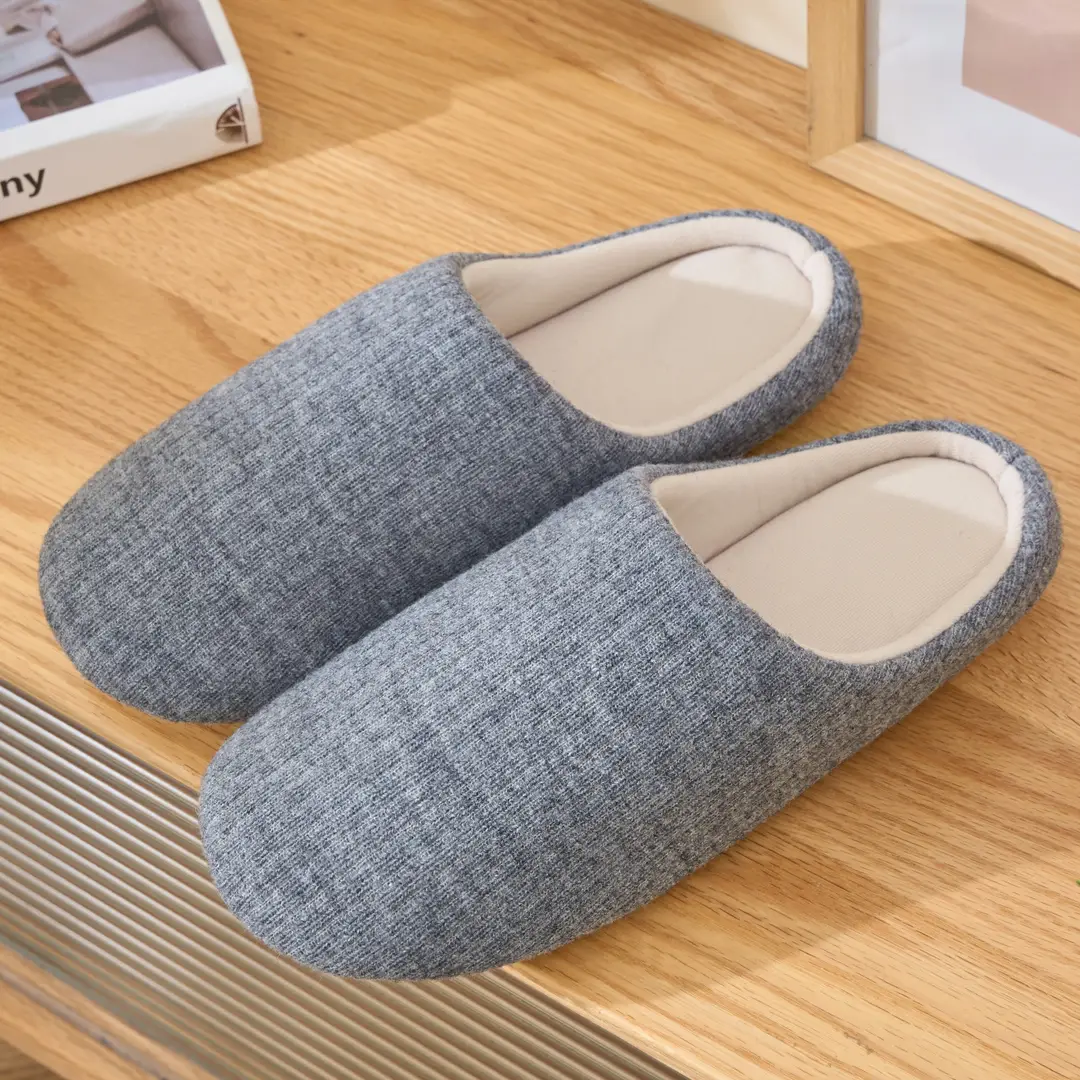 High-Bottom Retro Plaid Cotton Slippers for Women in Autumn and Winter Indoor Home Thick-Soled Non-Slip Silent Plush Warm Slippers - Image 10