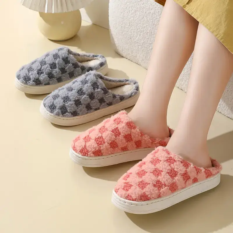 Women Cotton Slippers Winter Warm Non-Slip - Image 29