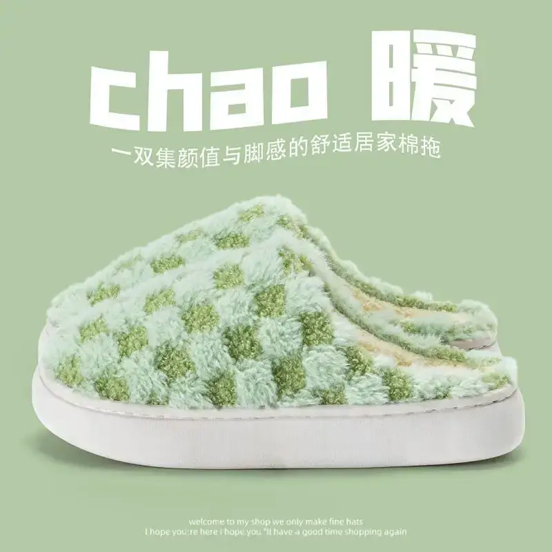 Women Cotton Slippers Winter Warm Non-Slip - Image 2