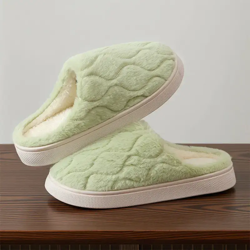 Women Cotton Slippers Winter Warm Non-Slip - Image 8