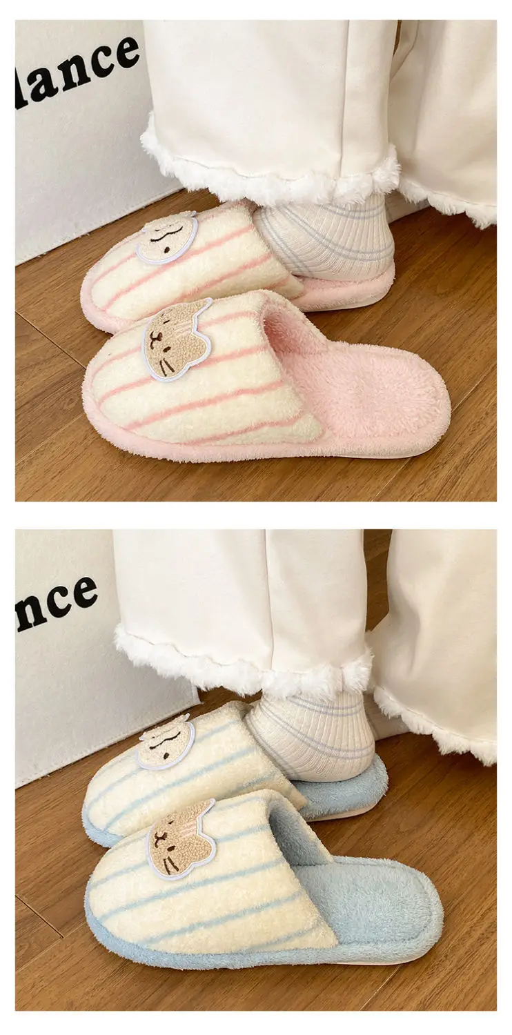 Winter Furry Cat Embroidered Flats for Women — feature 14