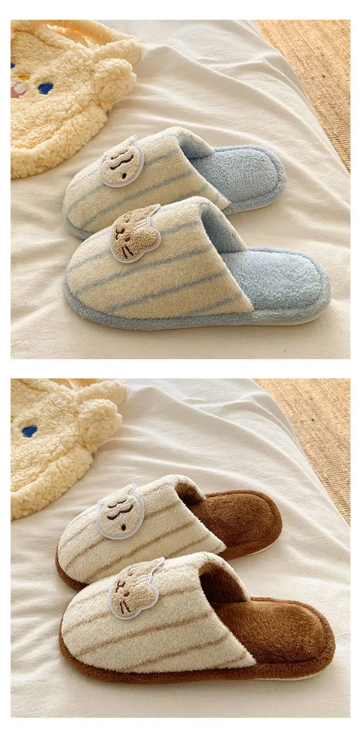 Winter Furry Cat Embroidered Flats for Women — feature 20
