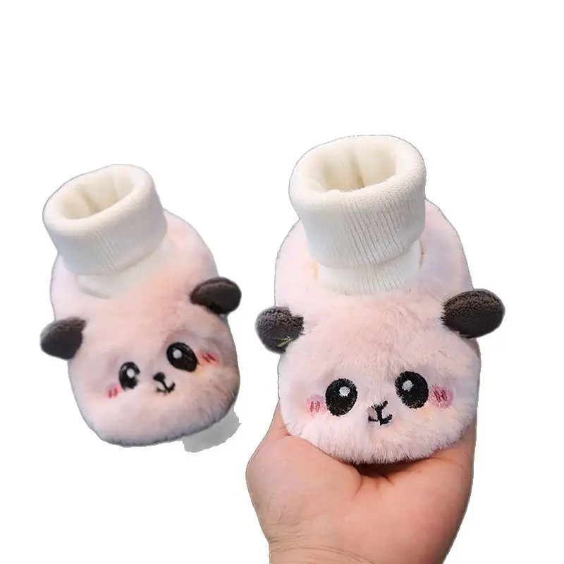 Baby Cartoon Panda Socks Shoes Velvet Winter Non-Slip