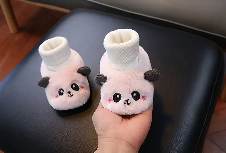 Baby Cartoon Panda Socks Shoes Velvet Winter Non-Slip — feature 16