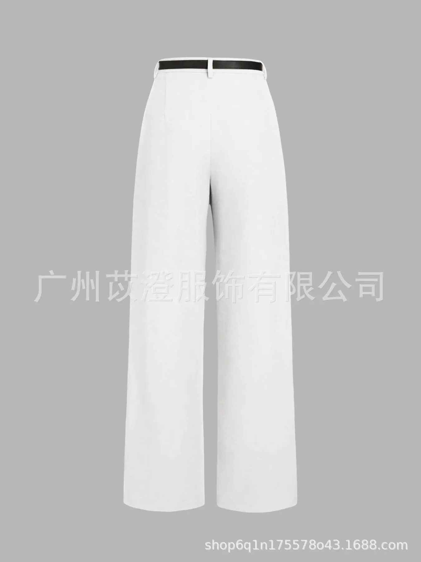 Women White Straight Cut Pants All Season Casual - Image 3