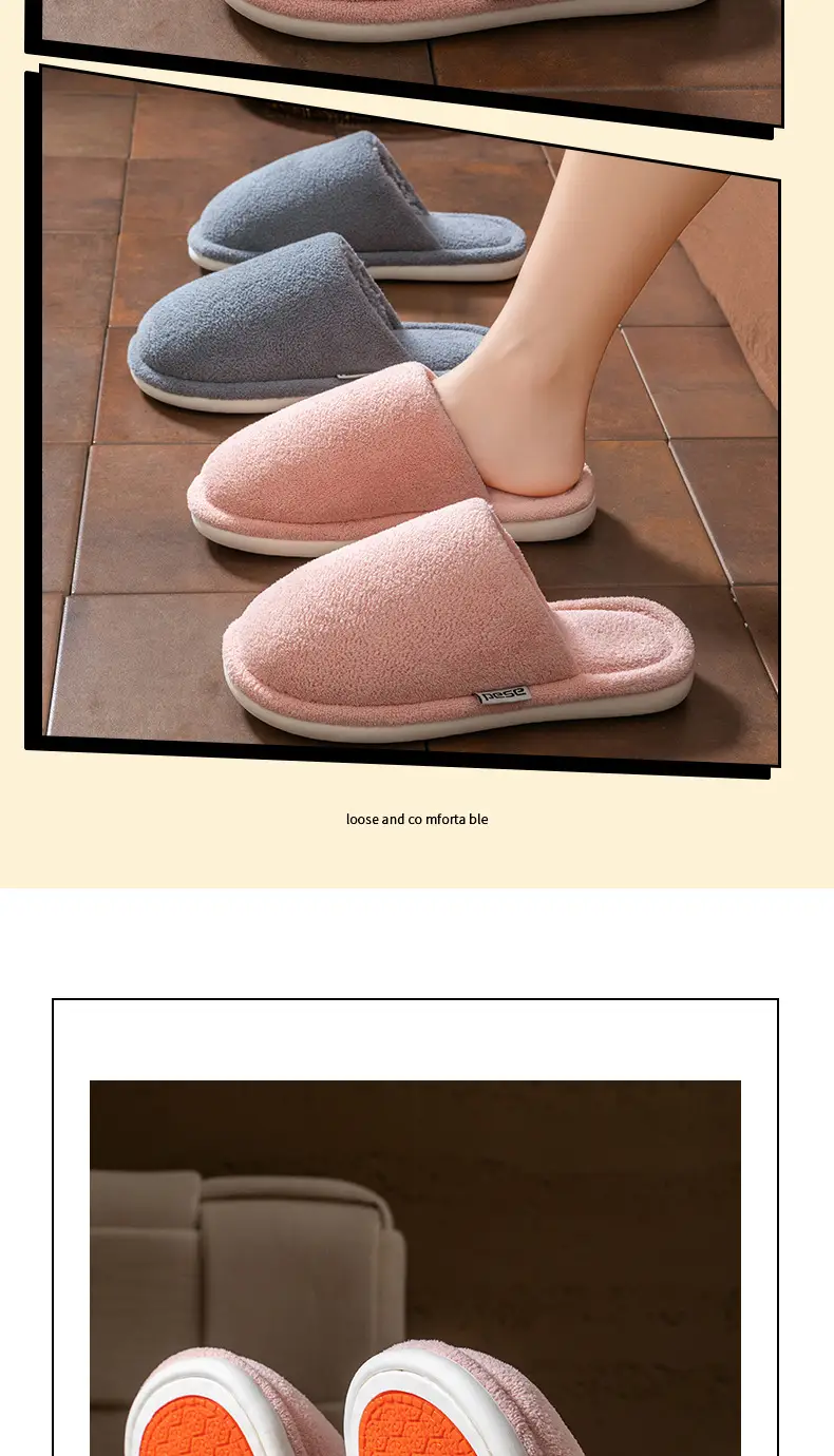 Stuffed Cotton Slippers for Women Autumn Winter Warm Non-Slip — feature 12