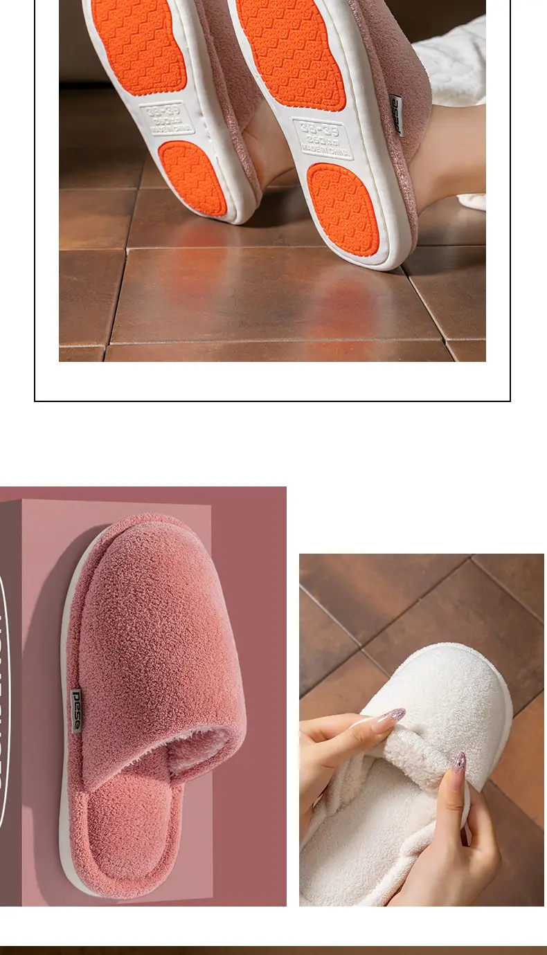 Stuffed Cotton Slippers for Women Autumn Winter Warm Non-Slip — feature 13