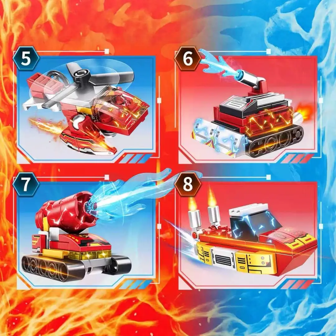 Lewan 60227 Is Compatible with Lego Fire Field Chwei Fusion Robot Assembled Building Block Toy Model Boy Figure - Image 3