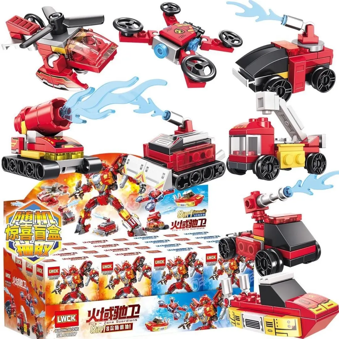 Lewan 60227 Is Compatible with Lego Fire Field Chwei Fusion Robot Assembled Building Block Toy Model Boy Figure - Image 5