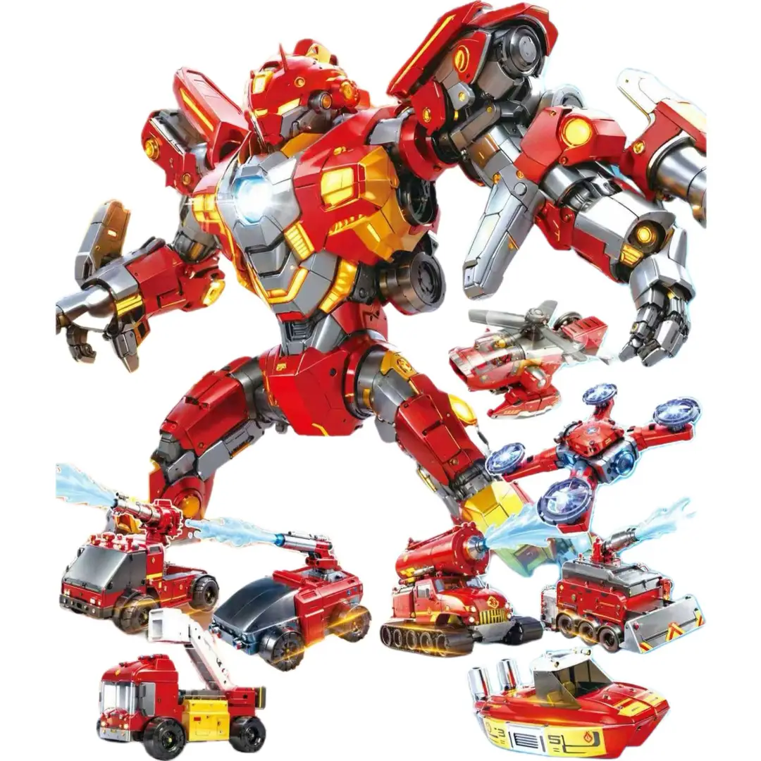 Lewan 60227 Is Compatible with Lego Fire Field Chwei Fusion Robot Assembled Building Block Toy Model Boy Figure — feature 1