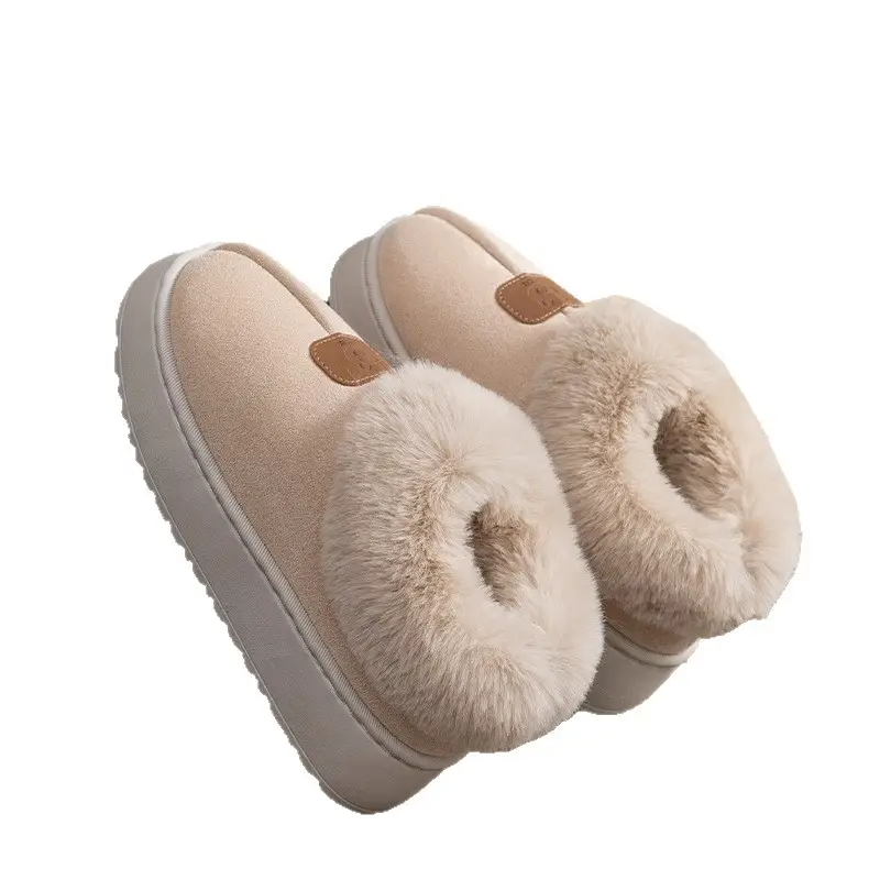 Women's Winter Fleece Slippers Brown Non-Slip - Image 10