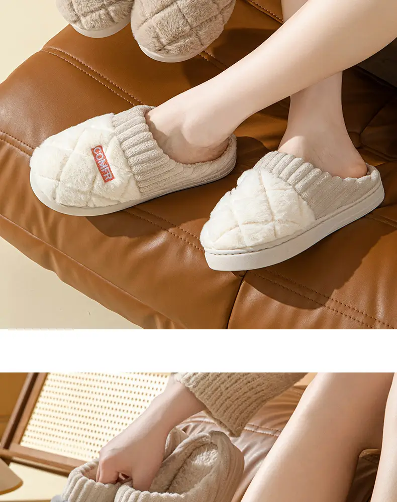 Plush Cotton Slippers for Men Women Winter Warm — feature 14