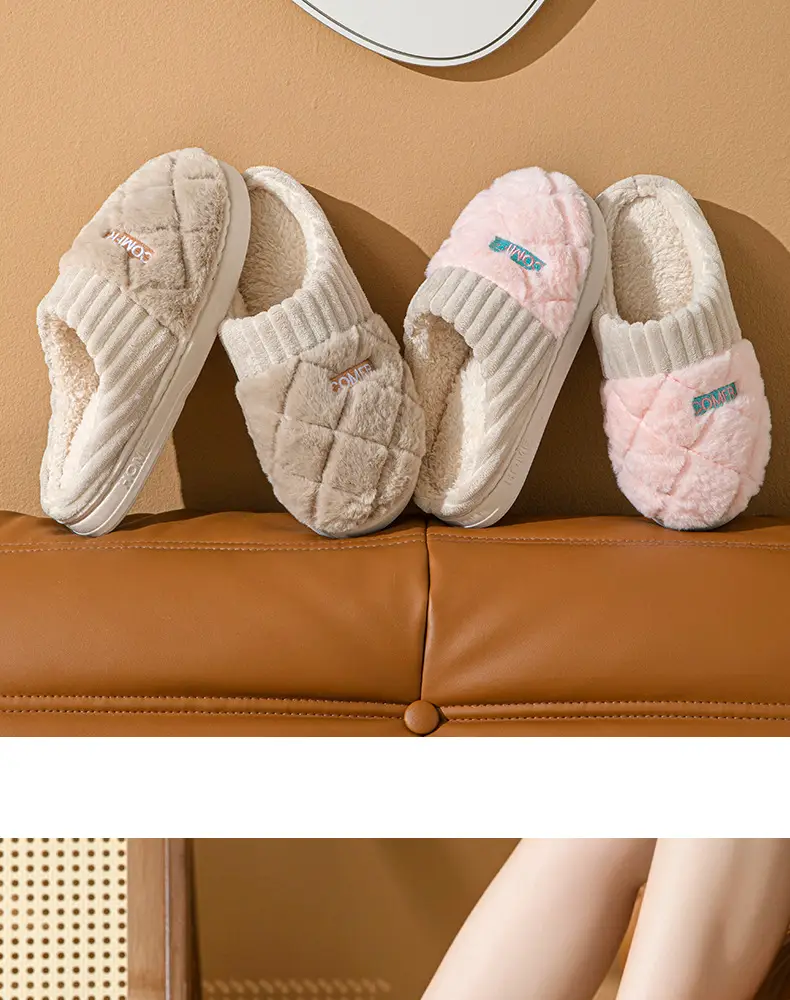 Plush Cotton Slippers for Men Women Winter Warm — feature 16