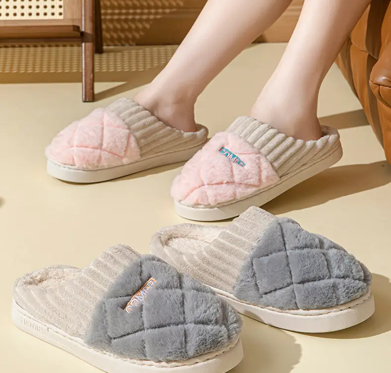 Plush Cotton Slippers for Men Women Winter Warm — feature 17