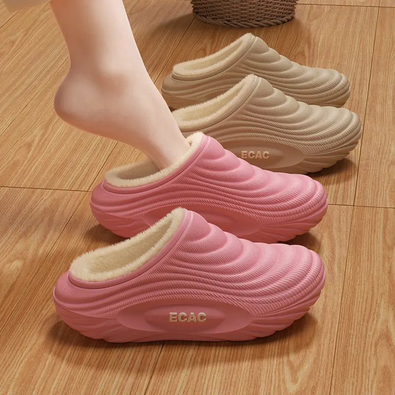 Waterproof Cotton Slippers Men's Autumn and Winter 2025 New Indoor Home Non-Slip Thick Sole Warm Fleece-Lined Outer Cotton Shoes - Image 26