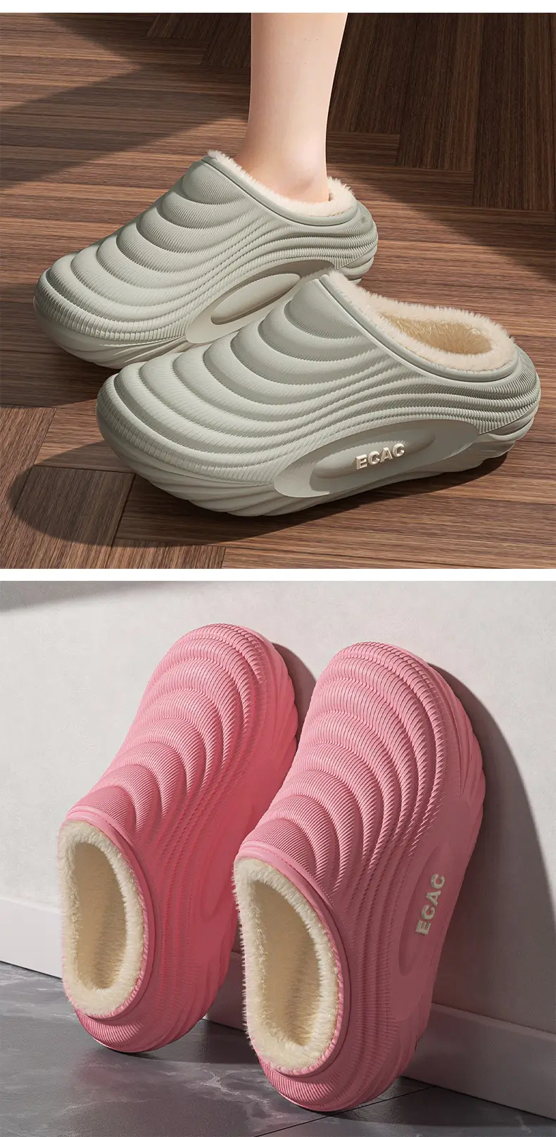 Waterproof Cotton Slippers Men's Autumn and Winter 2025 New Indoor Home Non-Slip Thick Sole Warm Fleece-Lined Outer Cotton Shoes — feature 10