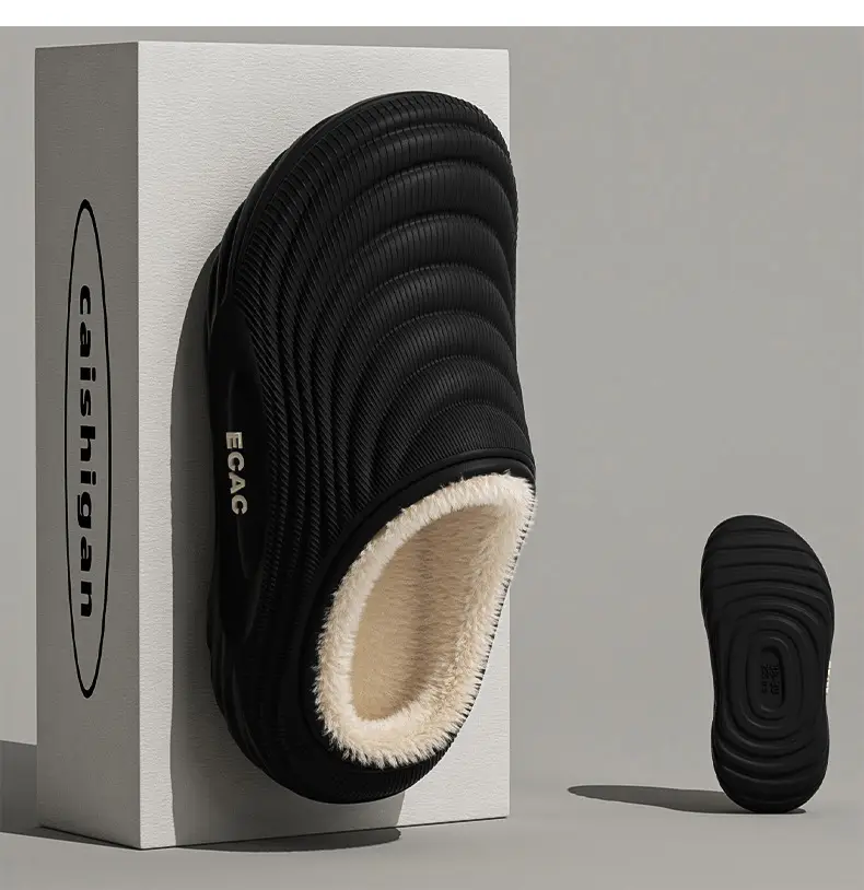 Waterproof Cotton Slippers Men's Autumn and Winter 2025 New Indoor Home Non-Slip Thick Sole Warm Fleece-Lined Outer Cotton Shoes — feature 11