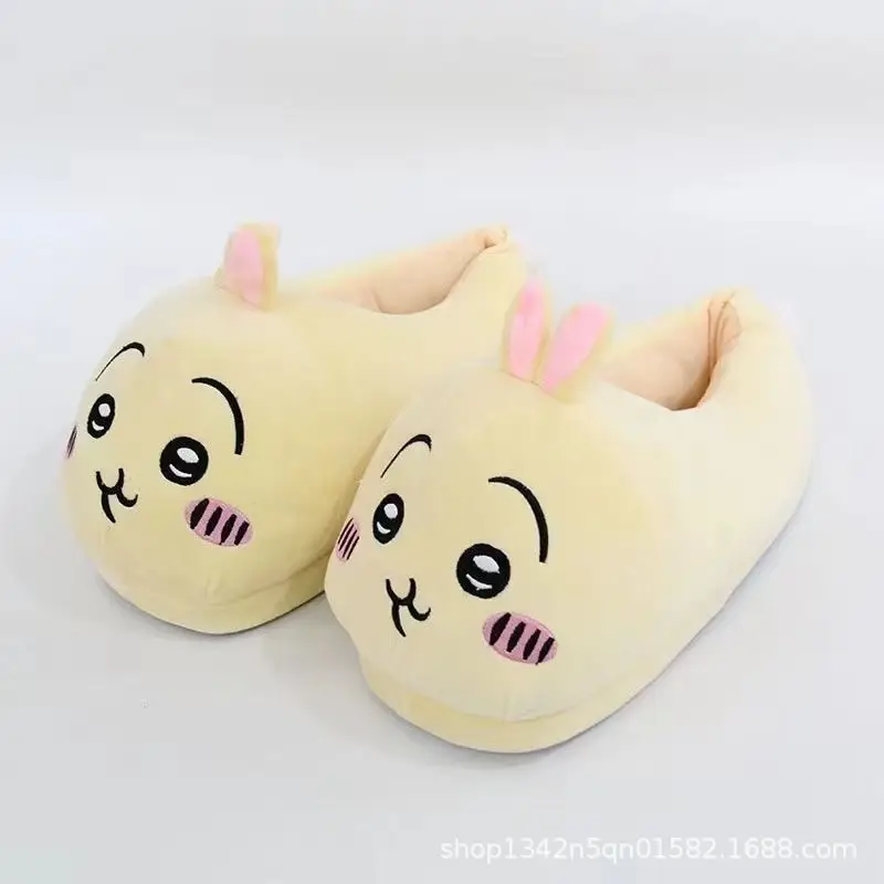 Manufacturer Wholesale Cute Girl Home Cotton Slippers Couple Funny Cotton Slippers with Smiley Face Usachi Plush Slippers — feature 2