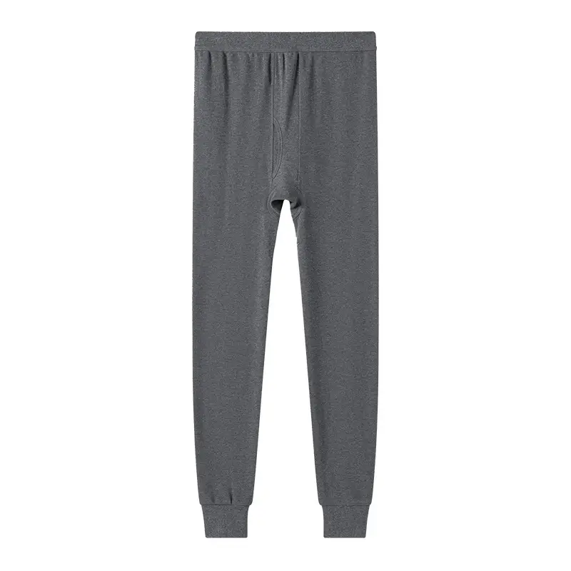 100% Cotton Men's Thermal Leggings Antibacterial Brushed Cotton Base Layer Pants Single Piece Winter