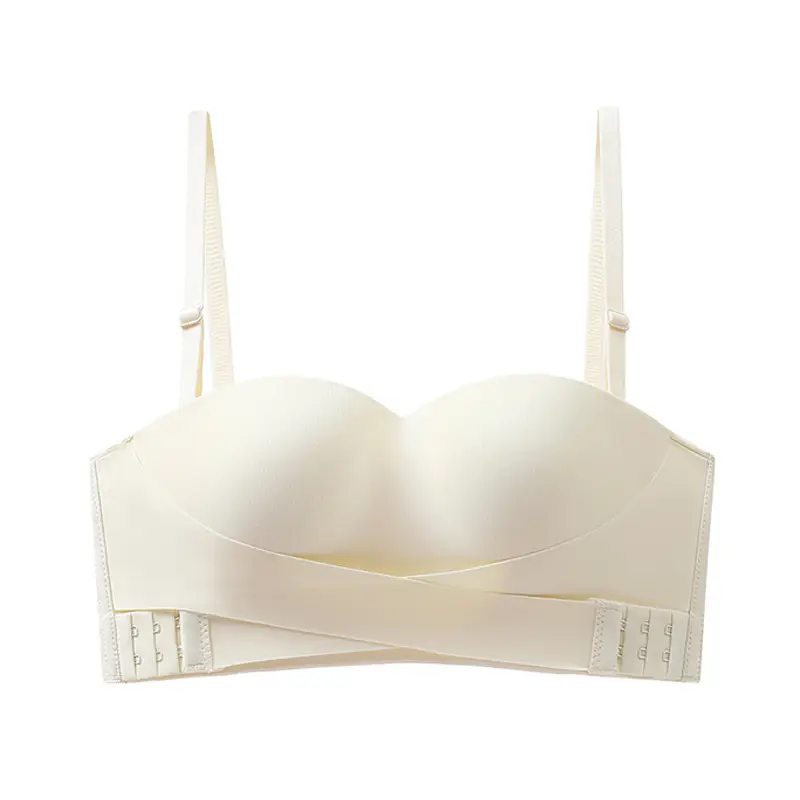 Strapless Bra for Women, Strong Anti-Slip, Push-Up for Small Busts, Seamless Invisible Backless Thin Bandeau Style Bra