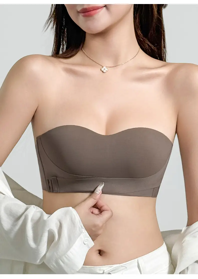 Strapless Bra for Women, Strong Anti-Slip, Push-Up for Small Busts, Seamless Invisible Backless Thin Bandeau Style Bra — feature 20