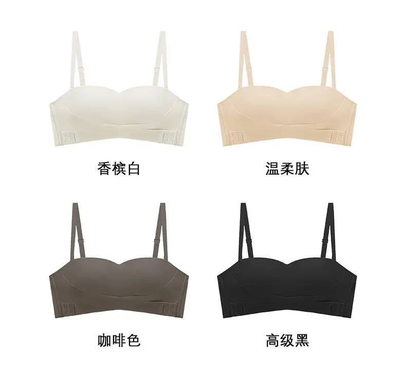Strapless Bra for Women, Strong Anti-Slip, Push-Up for Small Busts, Seamless Invisible Backless Thin Bandeau Style Bra — feature 25