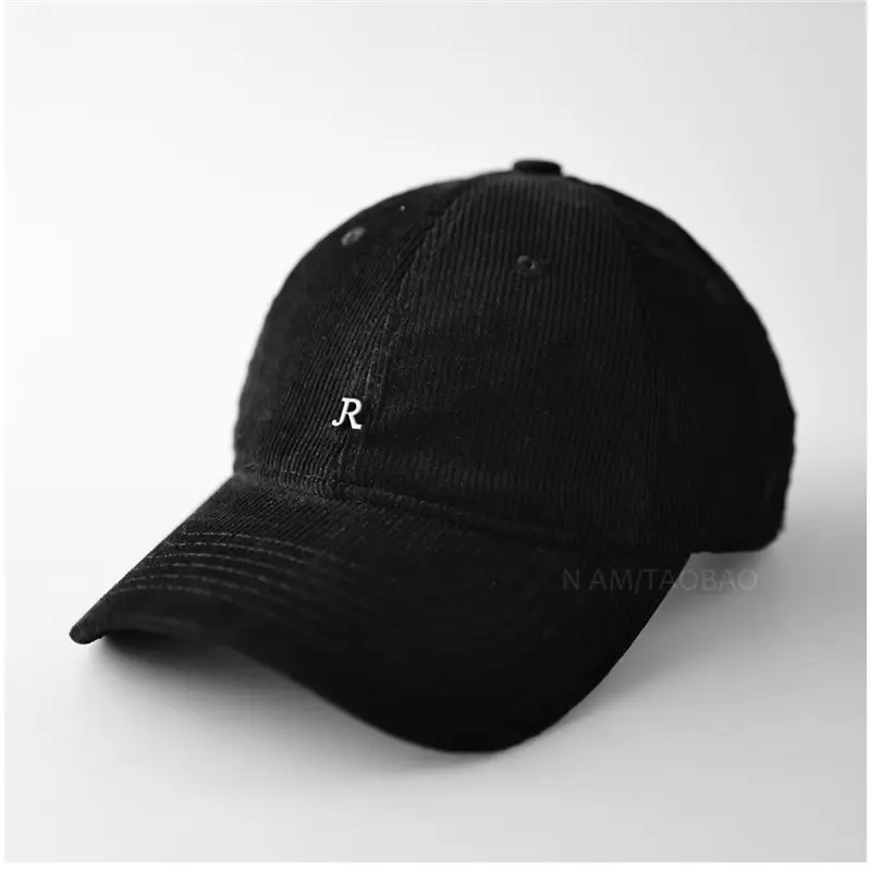 Corduroy Metal Small R Logo Baseball Cap