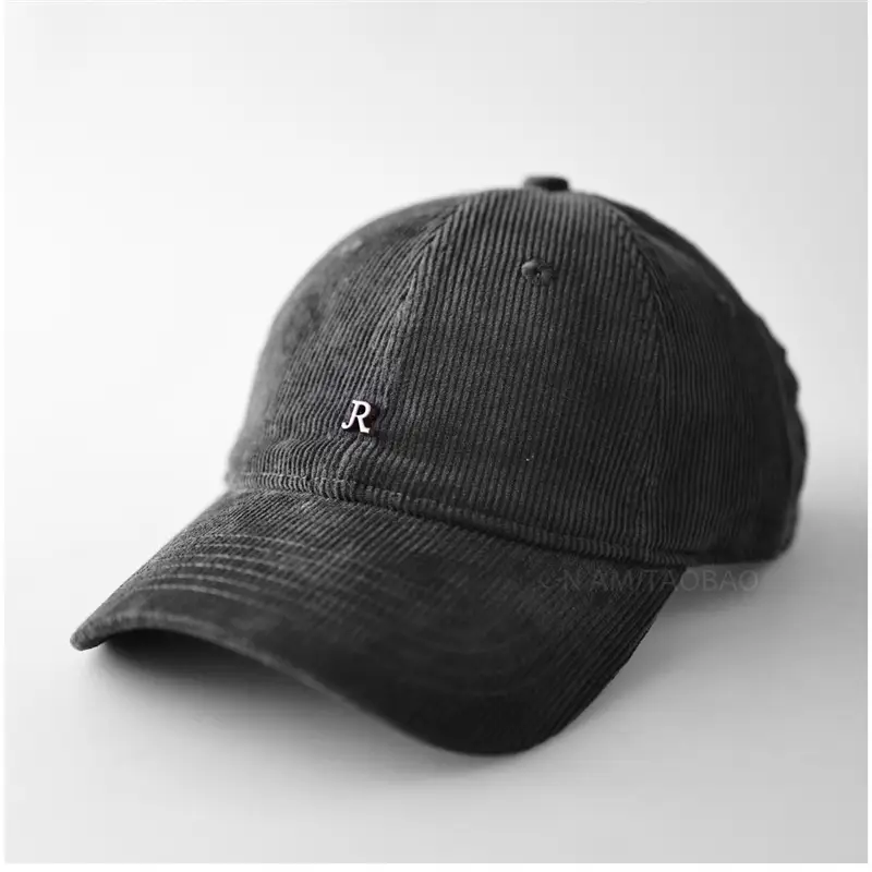 Corduroy Metal Small R Logo Baseball Cap