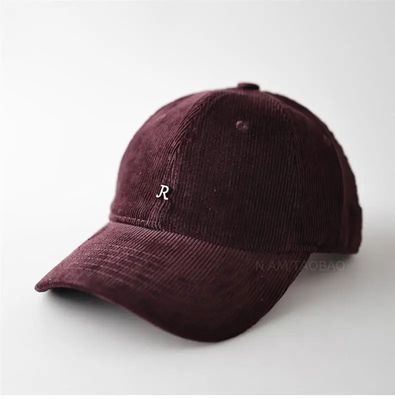 Corduroy Metal Small R Logo Baseball Cap — feature 1