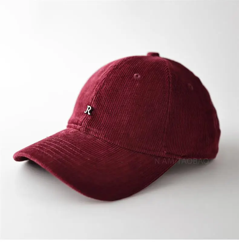 Corduroy Metal Small R Logo Baseball Cap — feature 12