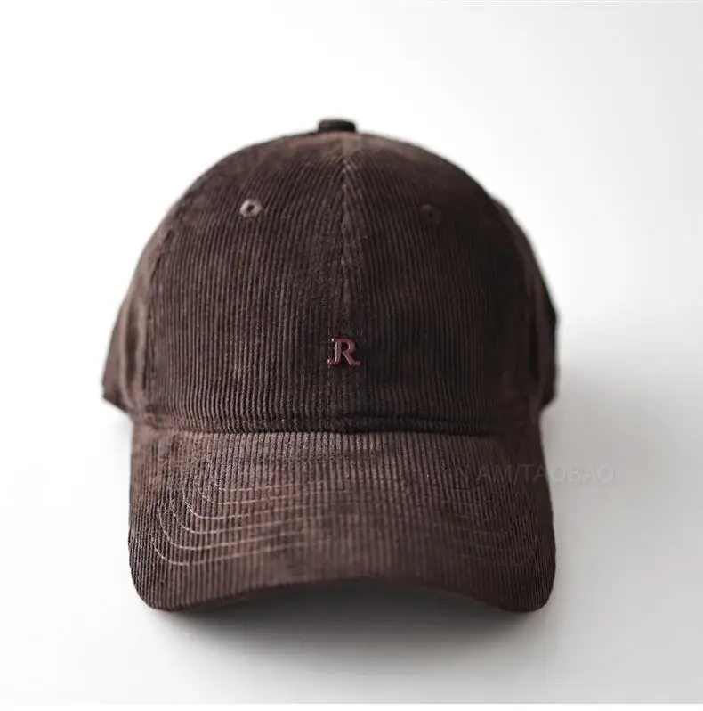 Corduroy Metal Small R Logo Baseball Cap — feature 13
