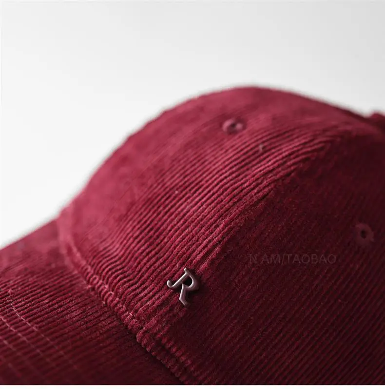 Corduroy Metal Small R Logo Baseball Cap — feature 14