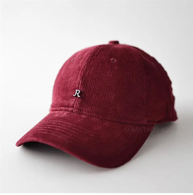 Corduroy Metal Small R Logo Baseball Cap — feature 6