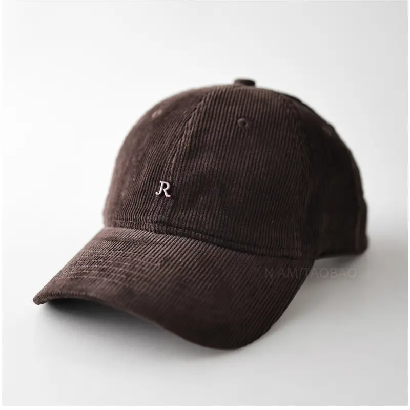 Corduroy Metal Small R Logo Baseball Cap