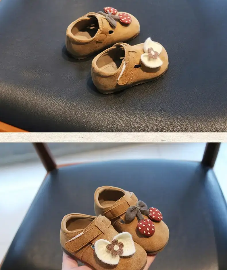 Girls Birkenstock Shoes with Heart Decor Non-Slip Sole — feature 9