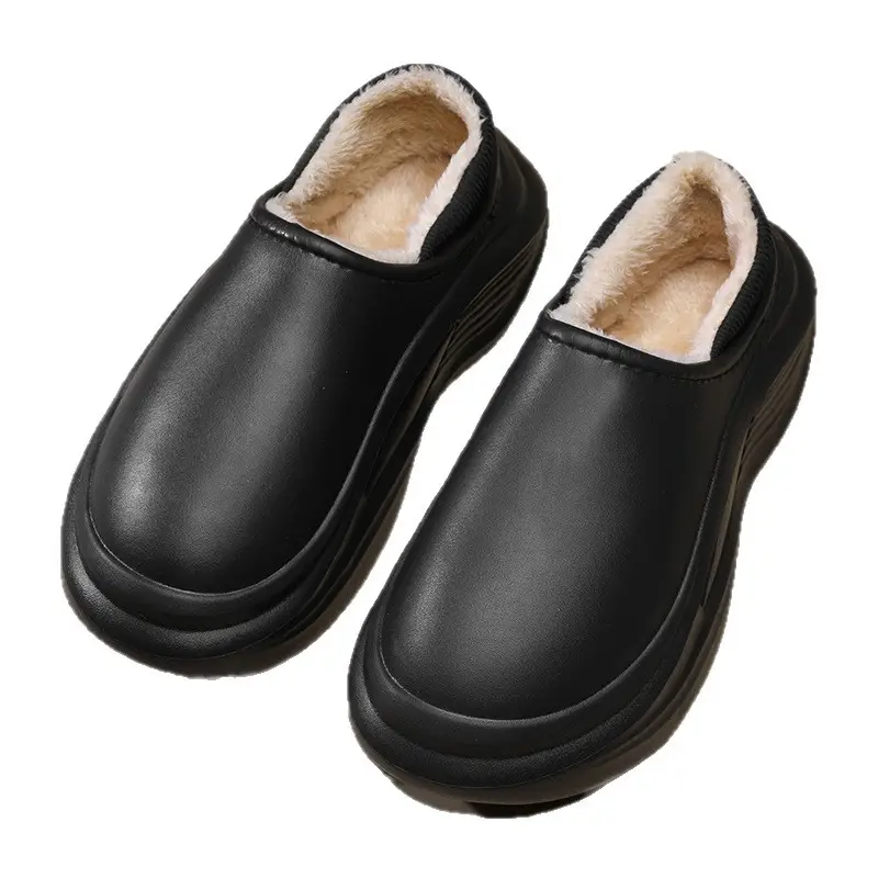 Cross-Border Winter Eva Waterproof Cotton Slippers for Men and Women at Home, Warm and Non-Slip Cotton Slippers, Thick-Soled Couple Style Fleece-Lined Cotton Shoes - Image 7