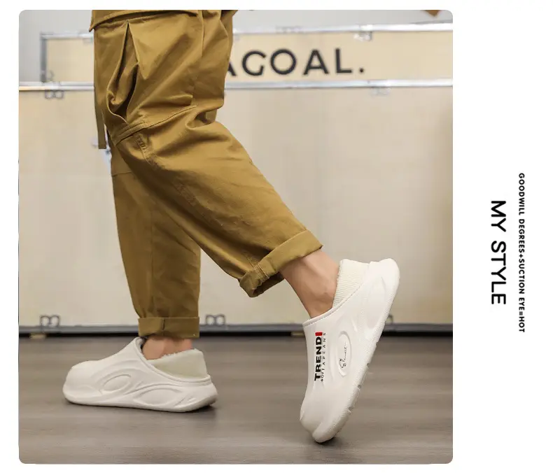Men's Trendy Sneakers Black White Thick Sole Indoor Outdoor — feature 11