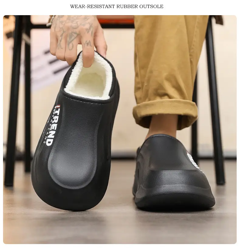 Men's Trendy Sneakers Black White Thick Sole Indoor Outdoor — feature 13