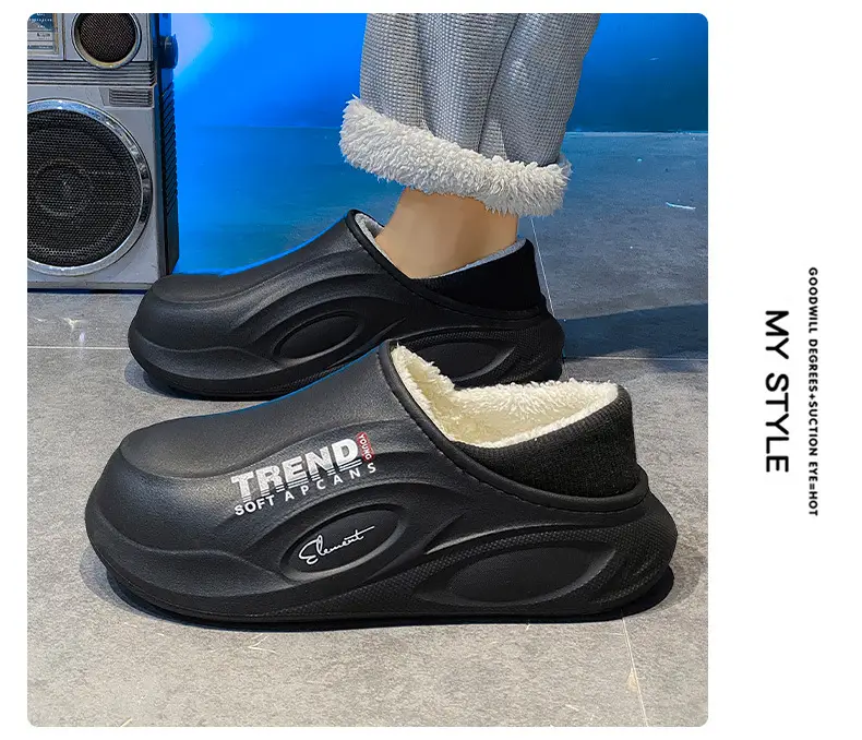 Men's Trendy Sneakers Black White Thick Sole Indoor Outdoor — feature 15