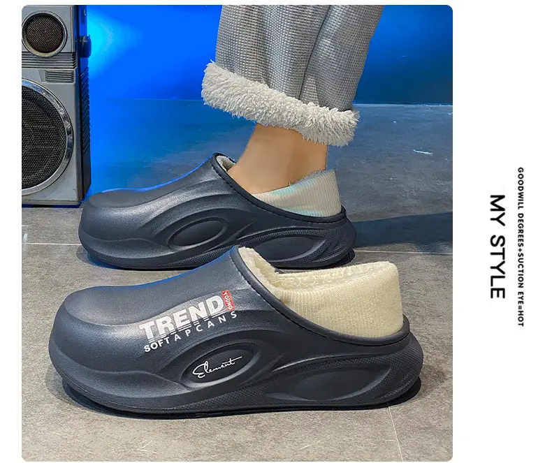 Men's Trendy Sneakers Black White Thick Sole Indoor Outdoor — feature 19