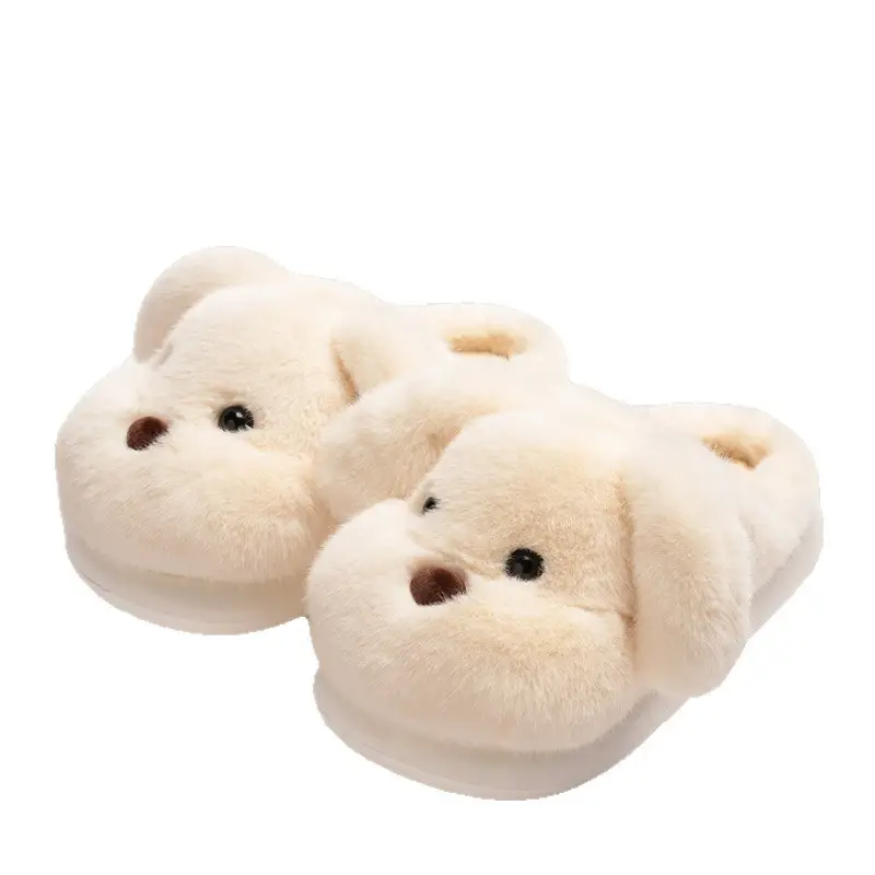 Soft Cute Puppy Cotton Slippers Home Non-Slip Furry Shoes Kidsren's Warm Family Slippers Winter Cute Kidsren's Cotton Shoes - Image 10