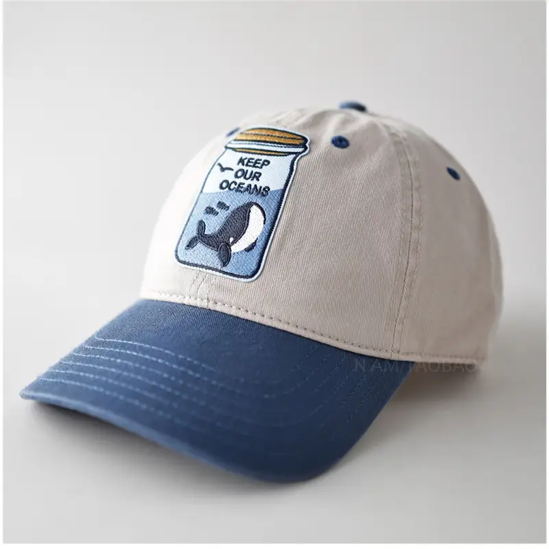 Navy Blue Ocean Duckbill Cap Unisex Cartoon Patch - Image 7