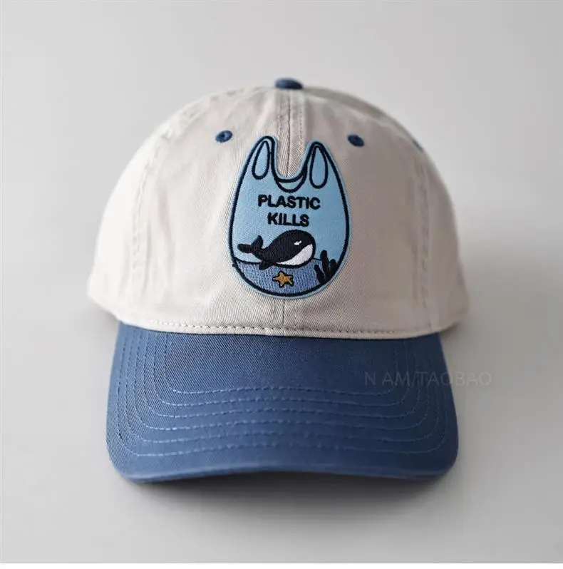 Navy Blue Ocean Duckbill Cap Unisex Cartoon Patch — feature 4