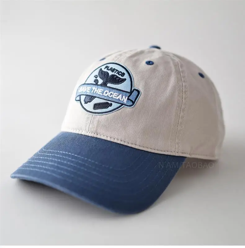 Navy Blue Ocean Duckbill Cap Unisex Cartoon Patch — feature 6