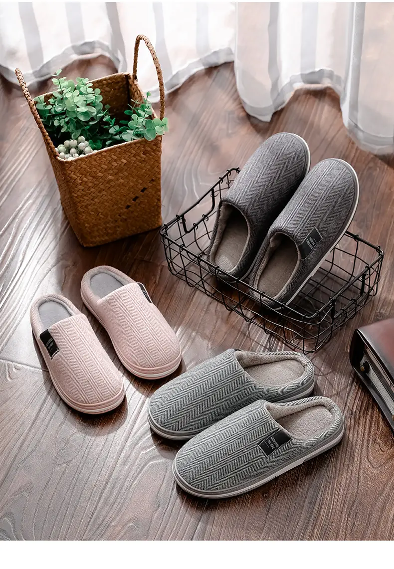 Women Winter Stuffed Cotton Slippers Beige 2024 — feature 11