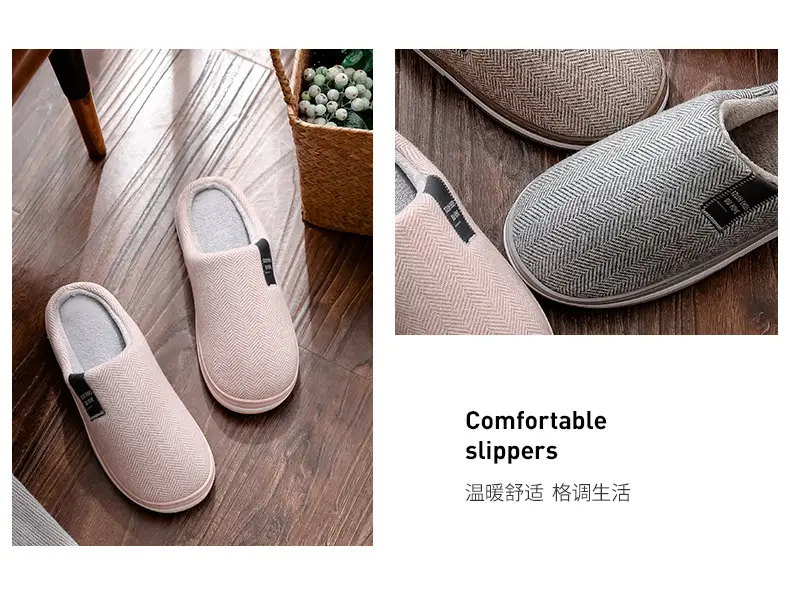 Women Winter Stuffed Cotton Slippers Beige 2024 — feature 13